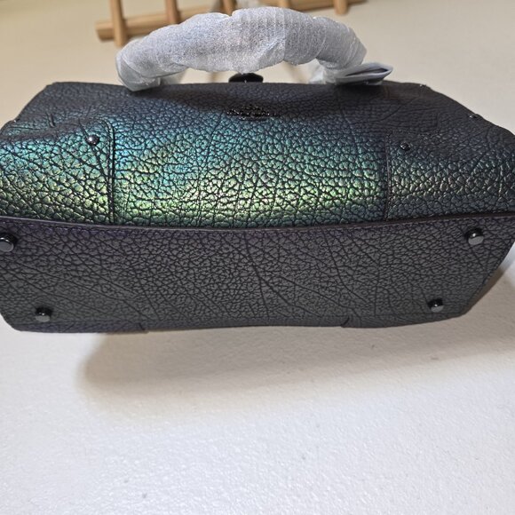 Coach Mercer 24 Hologram Iridescent Leather Satchel Crossbody NWT AUTHENTICATED - Picture 16 of 16